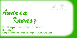 andrea kamasz business card